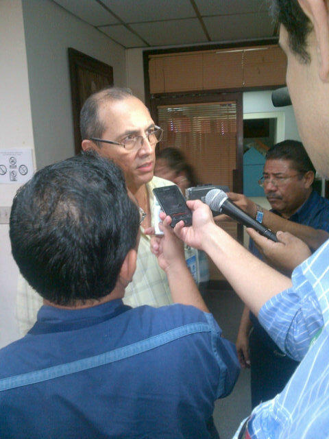 Abdiel Cano, director del Idaan brinda declaraciones a los medios. Foto/Cortesía Idaan. <br>