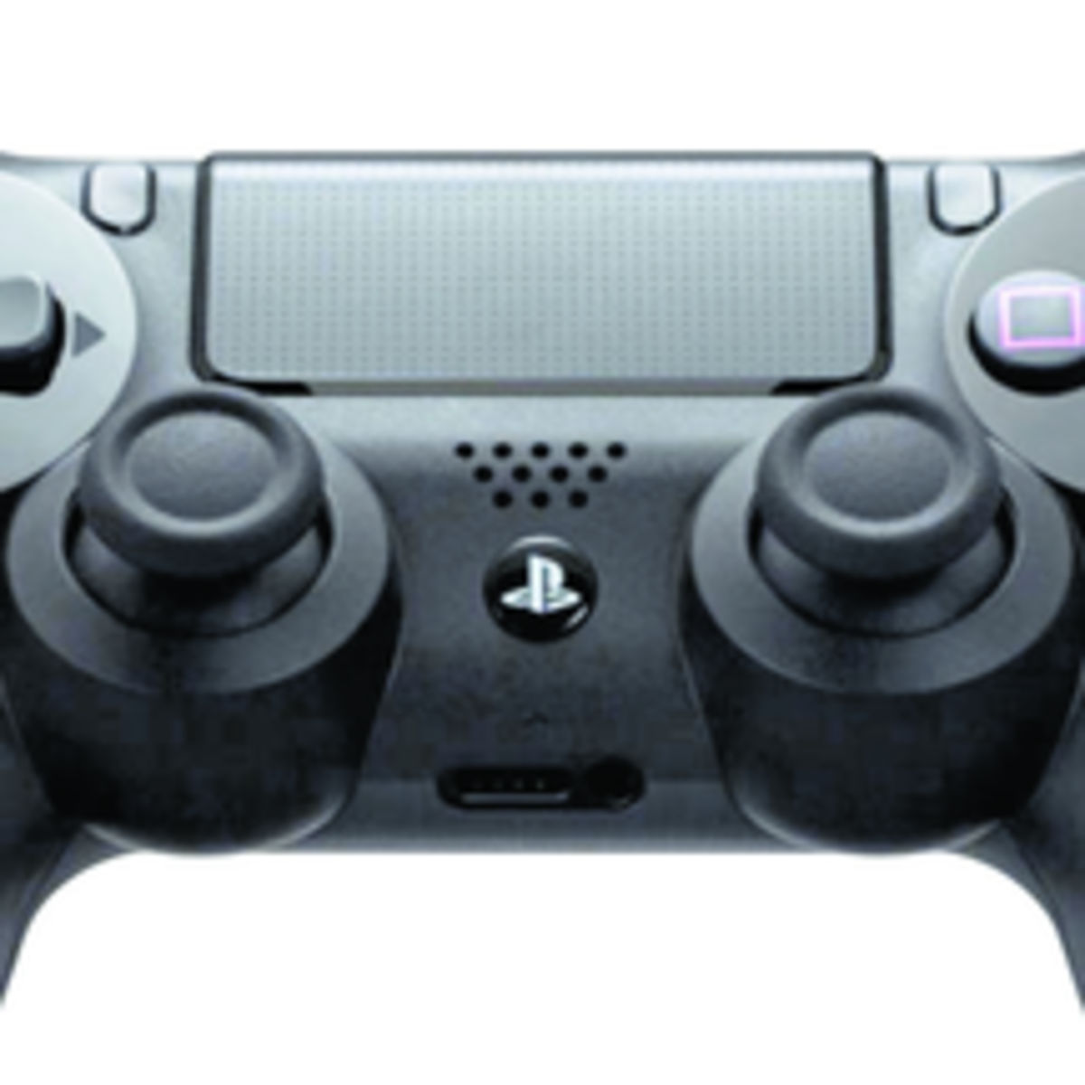 En la parte superior del control se encuentra el recuadro táctil, lo que ofrece nuevas maneras de interactuar con los juegos, por ejemplo, se pueden lanzar objetos al deslizar el dedo.(Touchpad)