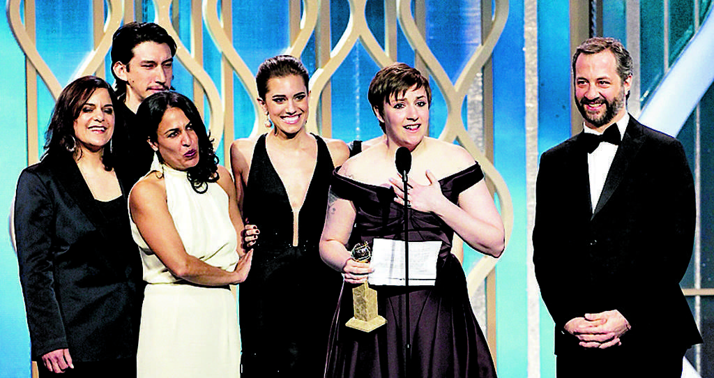 Mejor serie de comedia. Lena Dunham, creadora, productora y actriz de esta serie.(ap)