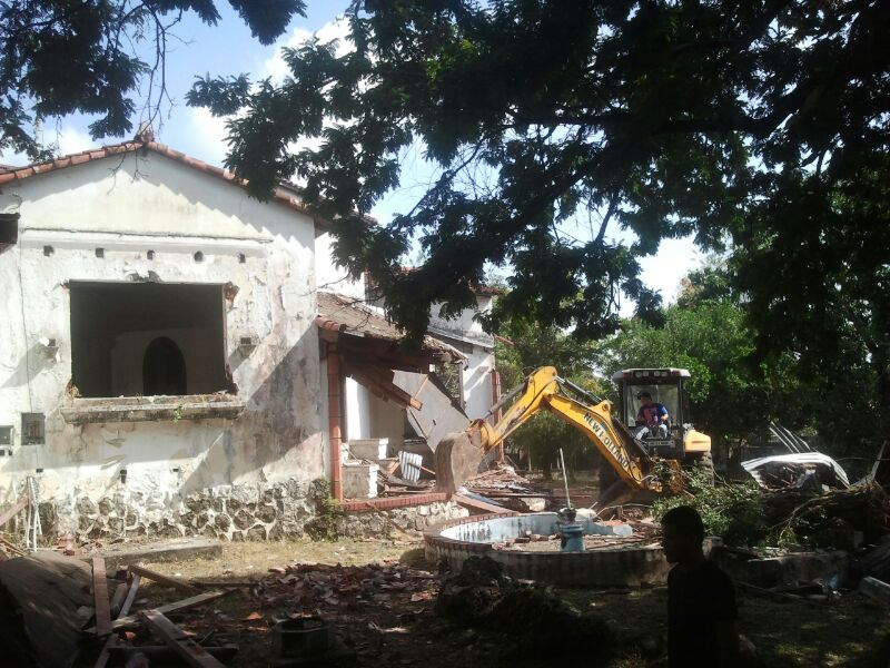 Trabajos en la casa del exdictador Manuel Antonio Noriega. Foto/Edwin González<br>