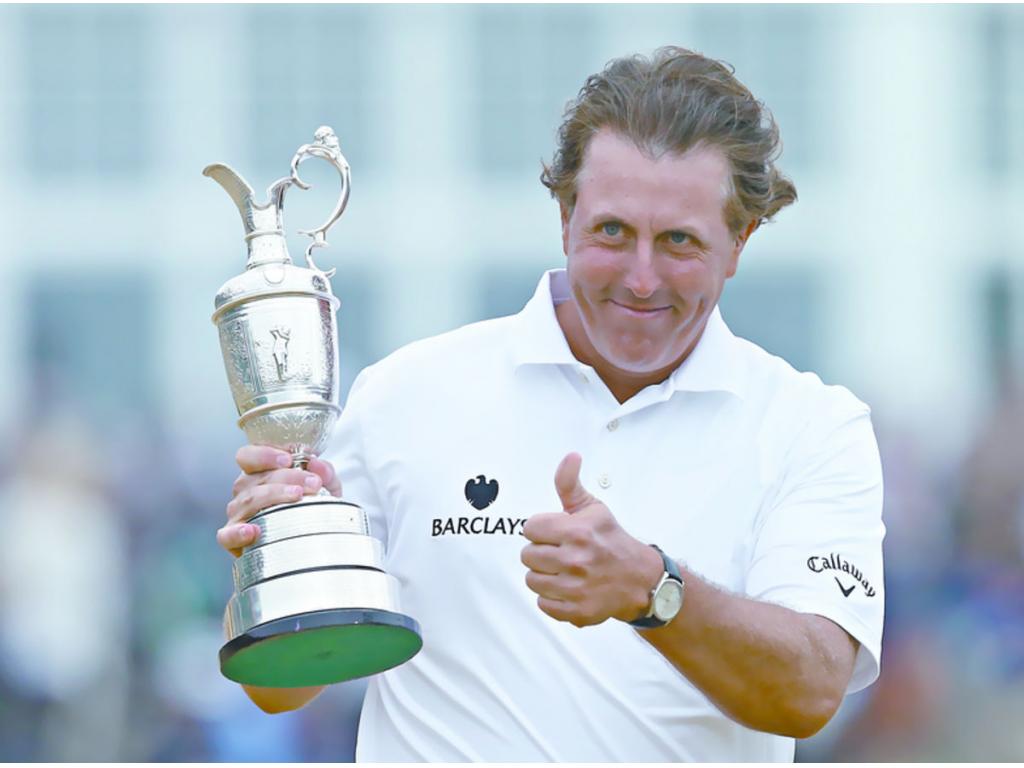 Ni el mal tiempo impide que el gran Phil Mickelson salga a jugar.(AP)