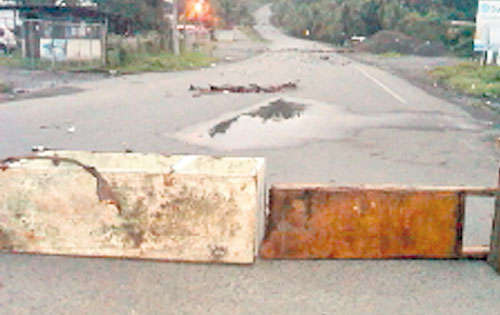 <p>Bloqueos. Quinto día de protestas en Bocas del Toro.</p>