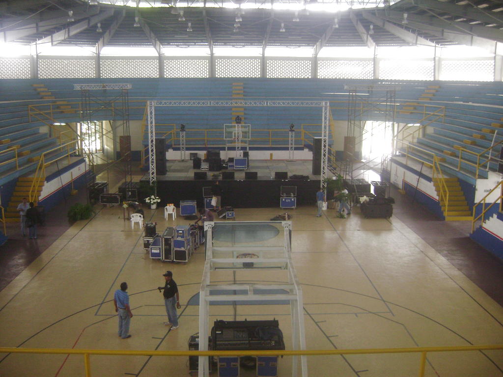 Escenario donde se llevará a cabo el concierto. Foto/Luzmaldo Javilla<br>