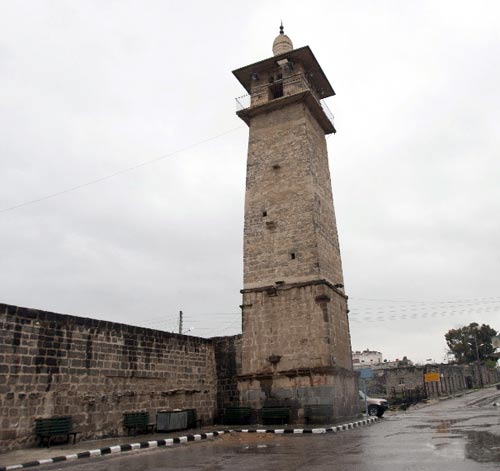<p>Vista exterior de la mezquita de Daraa, donde se produjeron grave incidentes. </p>