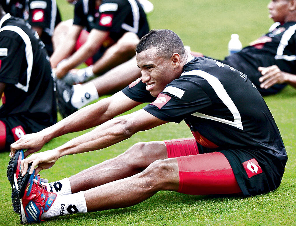 Práctica. Yairo Yau, luego de los entrenamientos.(Anayansi Gamez)