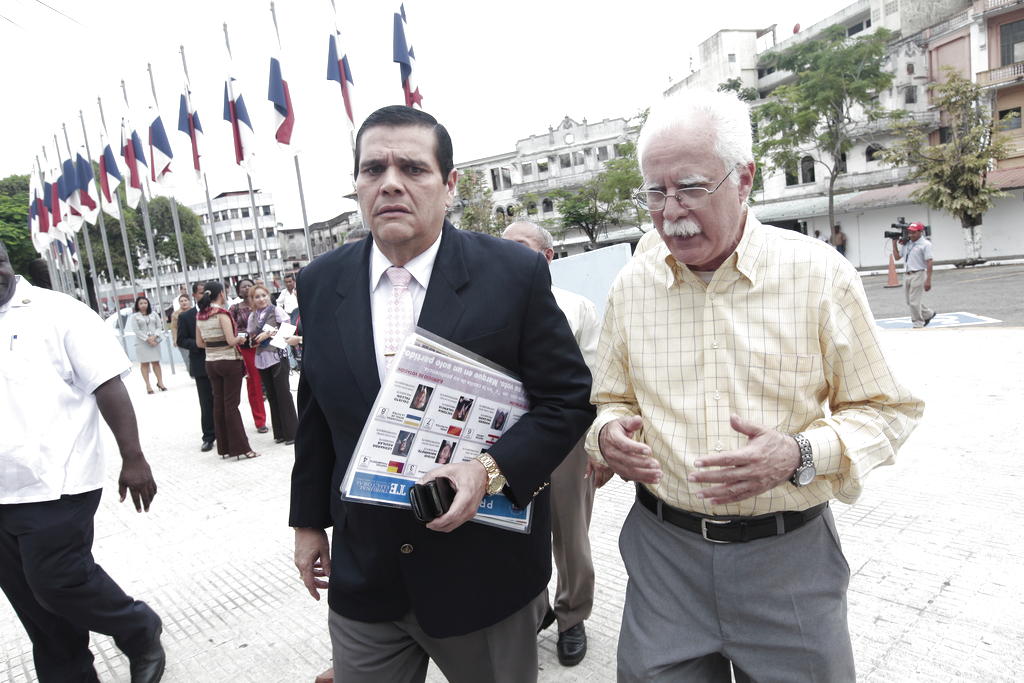 Sergio Gálvez y Juan Jované (derecha). Foto: Noriel Gutiérrez<br>