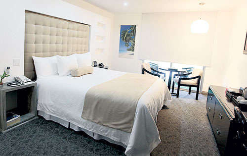 <p>Presidencial. Suite que consta de una habitación con cama king, una sala y otra recámara doble.</p>