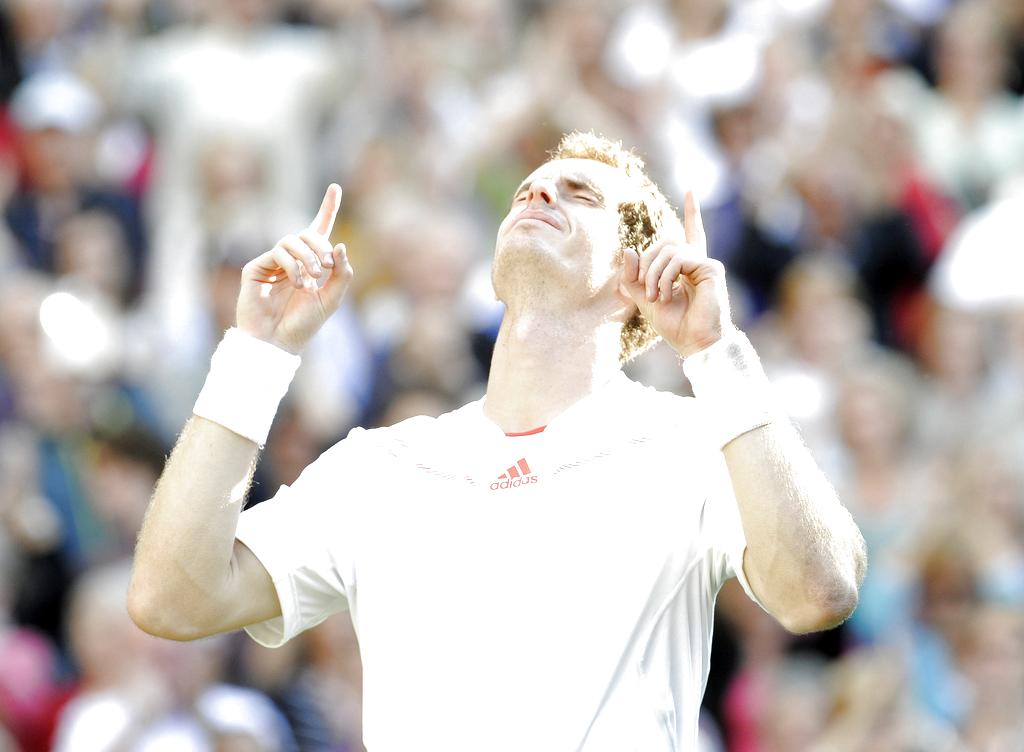 El británico Andy Murray celebra. Foto: EFE<br>