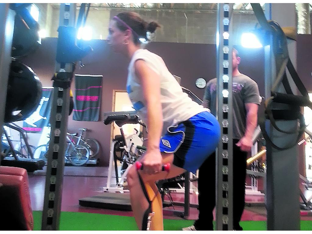 Trabajos. Eileen Grench en su entrenamiento físico.(Cortesía)