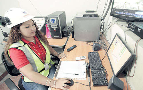 <p>Puesto. Yarilín en la planta de hormigón del Saneamiento. </p>