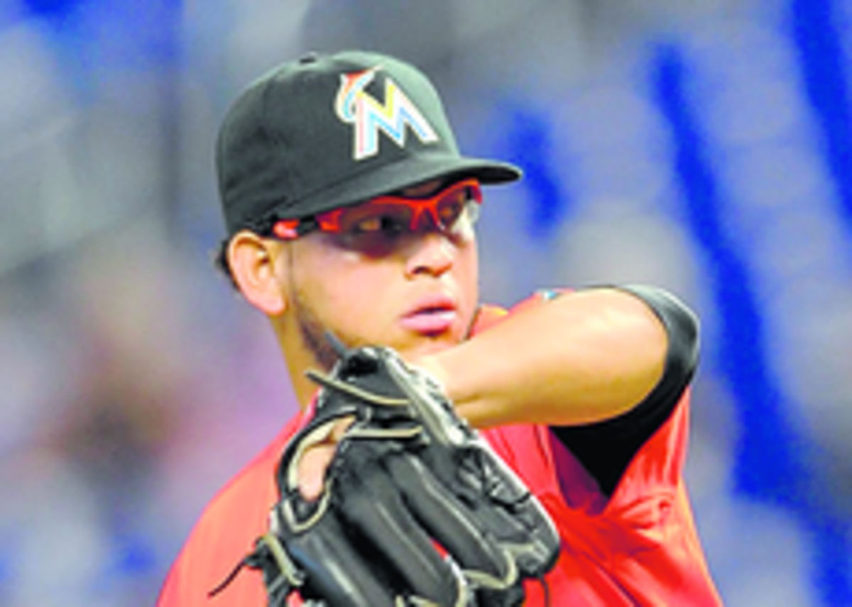 Álvarez es el quinto jugador de Miami en lograr un juego sin hit.(AP)