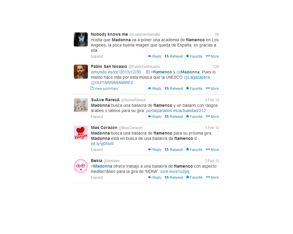 Compilación de las primeras reacciones por Twitter y de las últimas solicitudes de bailaoras.<br>