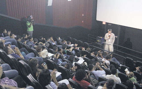 <p>Talleres. Hugo Castro Fau, durante un conversatorio.</p>