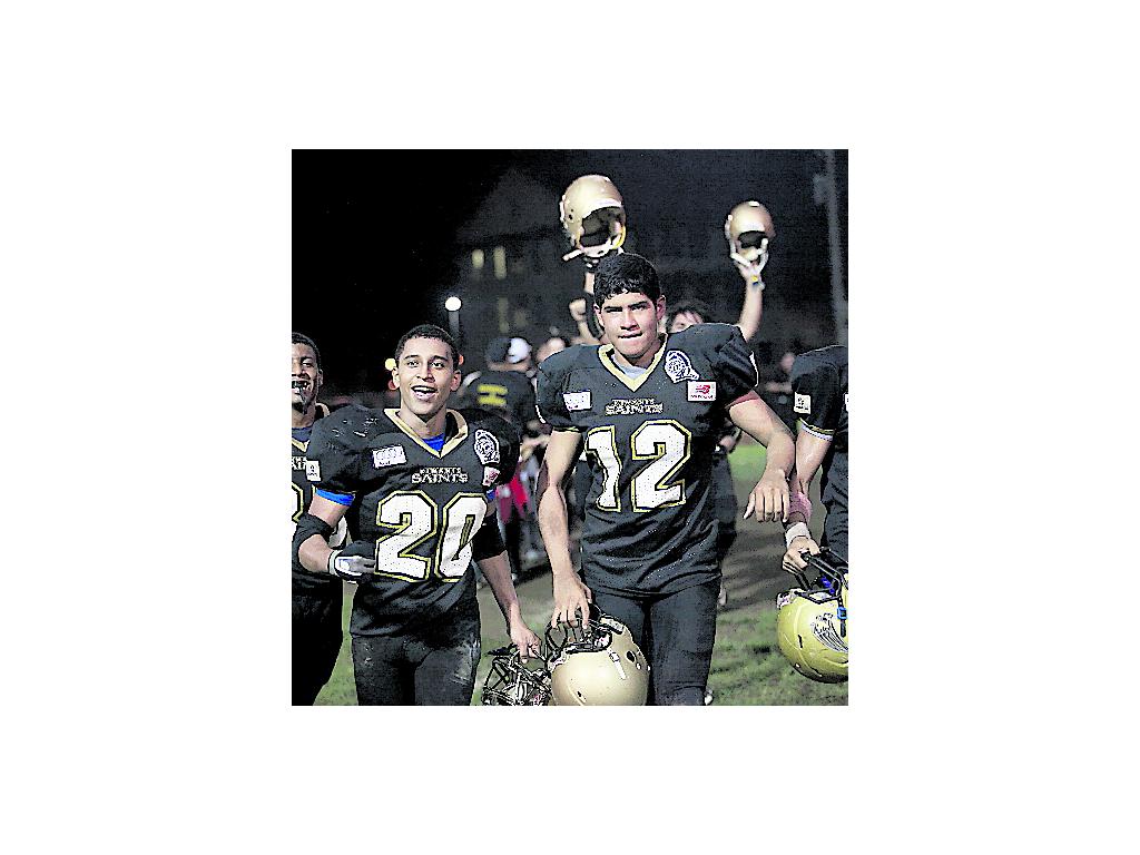 Jugadores de los Saints celebran el pase a la final.()