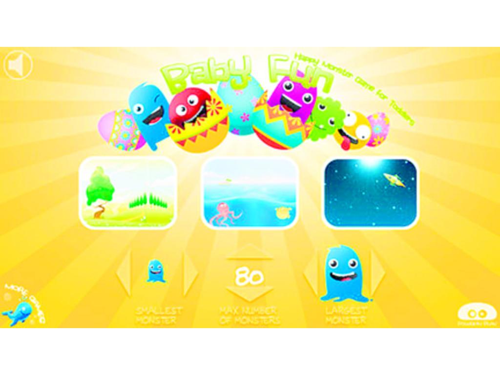 Baby Fun. El juego consiste en tocar huevos de Pascua para liberar monstruos y jugar con ellos. ¡La divertida sorpresa que espera dentro del huevo será un monstruo siempre diferente!