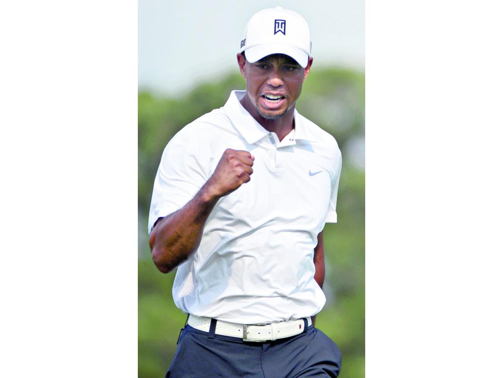 Tiger Woods junto al máximo ganador de majors, Jack Nicklaus.(AP)