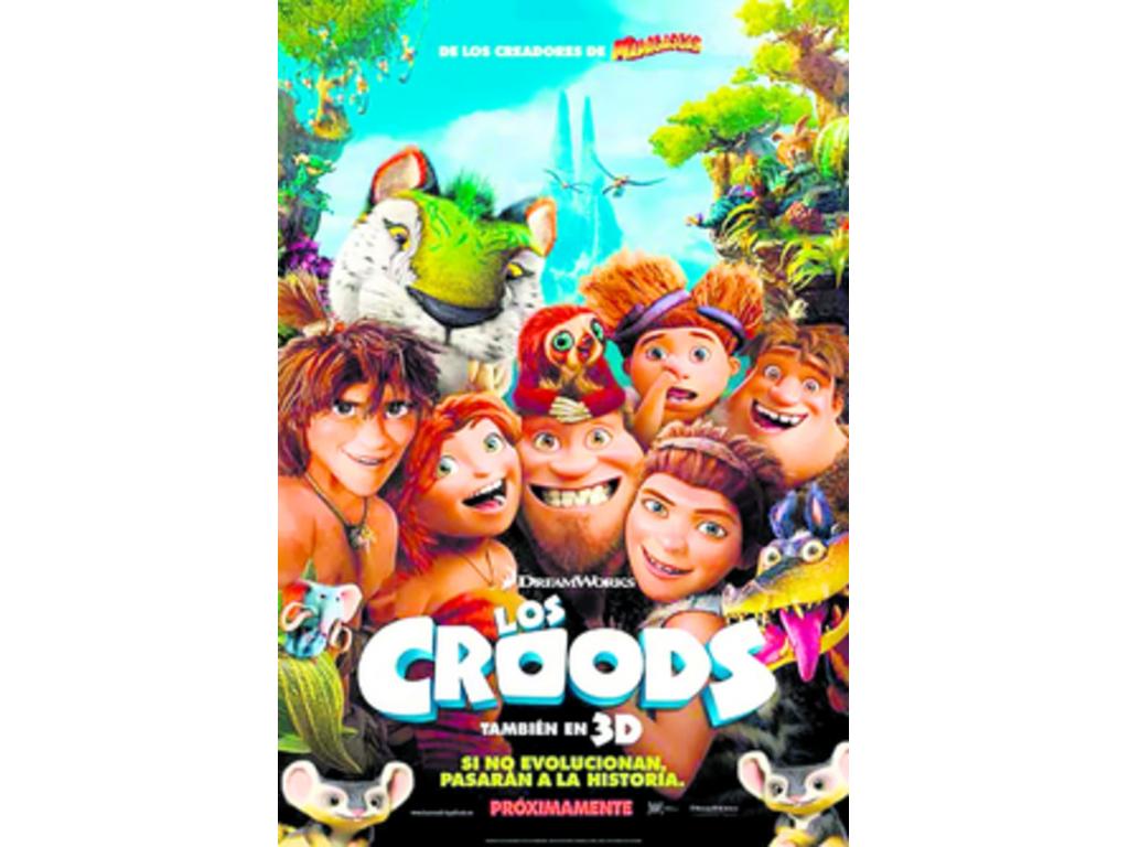Cuando la caverna que siempre ha sido su hogar es destruida, la familia de los Croods se ve obligada a emprender el primer viaje familiar. Descubren un increíble nuevo mundo, lleno de fantásticas criaturas, y un futuro inesperado.