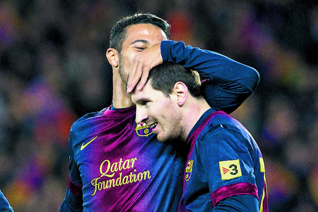 Peligro. Messi (Der.), una amenaza para el AC Milan(AP)