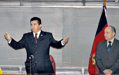 <p>Justicia. Estos magistrados llevaron el caso de El Universo: Wilson Merino y Paúl Íñiguez</p>