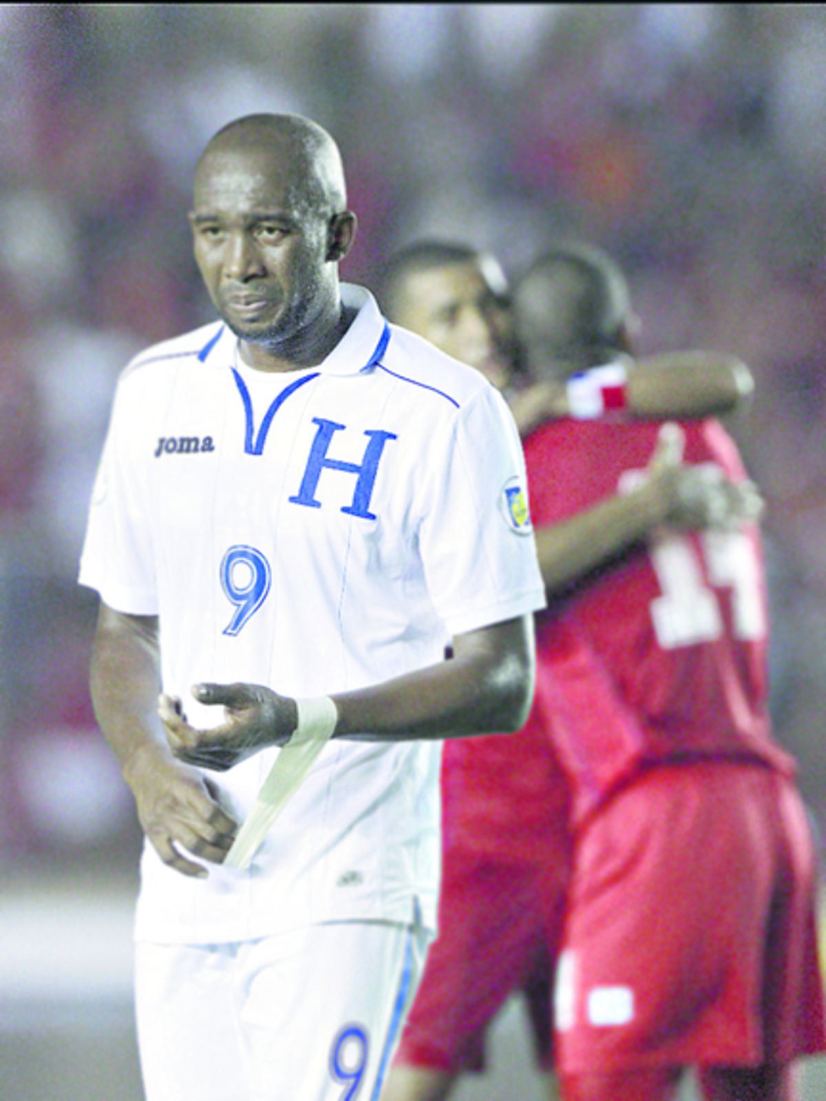 Panamá festeja (al fondo) la primera victoria en la Hexagonal.(Archivo)