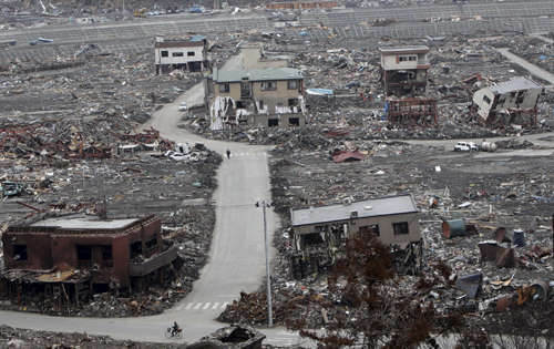 Una vista general de la devastación en la ciudad costera de Otsuchi, prefectura de Iwate, Japón. Foto/EFE