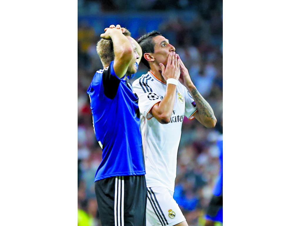 Angel Di María celebra después de marcar.(AP)