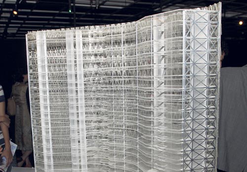 <p>Edificio en fibra de vidrio.</p>