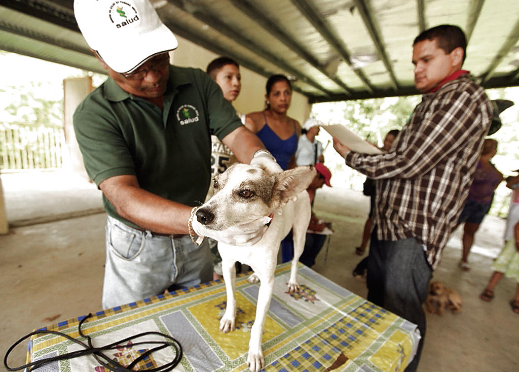 Gira. Personal médico busca afectaciones hasta en las mascotas de los residentes de Campana.(Carlos Lemos)