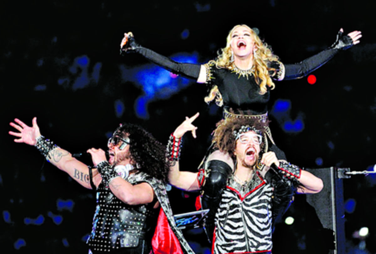 Madonna (2012) deslumbró con LMFAO, Cee-Lo Green y M.I.A(Archivo)