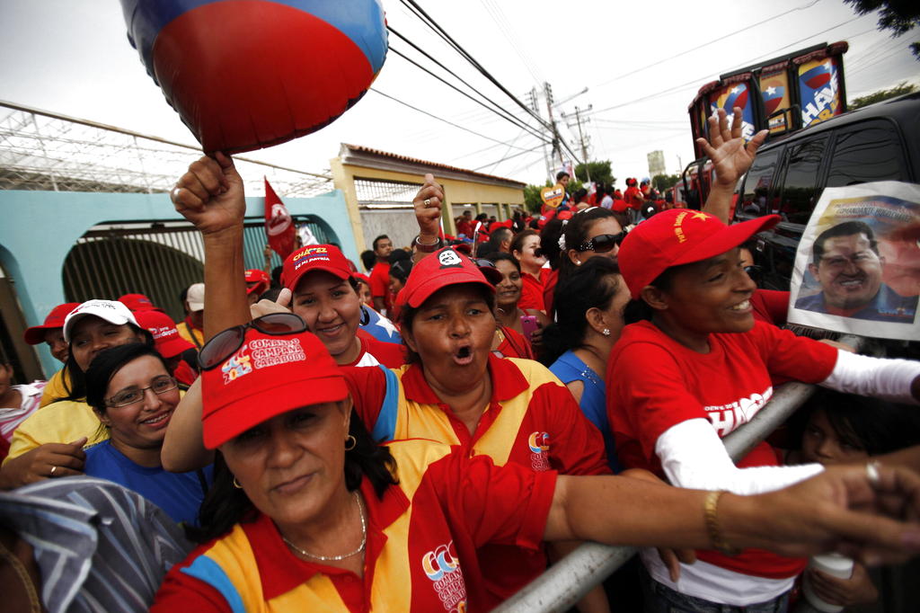 Seguidores del presidente venezolano, Hugo Chávez. Foto/EFE