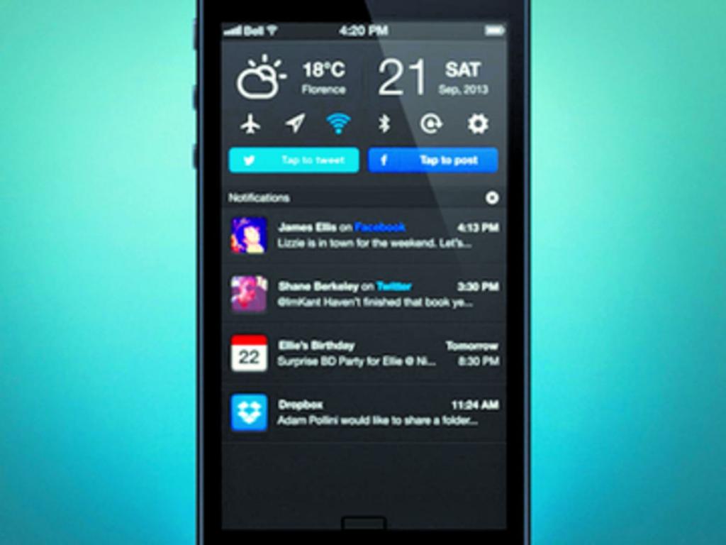 Si deslizas tu dedo desde el borde superior de la pantalla hacia abajo, se desplegará una ventana que permite dividir entre mensajes, agenda, clima, tus ajustes de notificaciones, inclusive para cuando el celular esté desbloqueado.