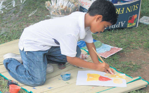 <p>Didáctico. Los más pequeños impusieron su creatividad.</p>