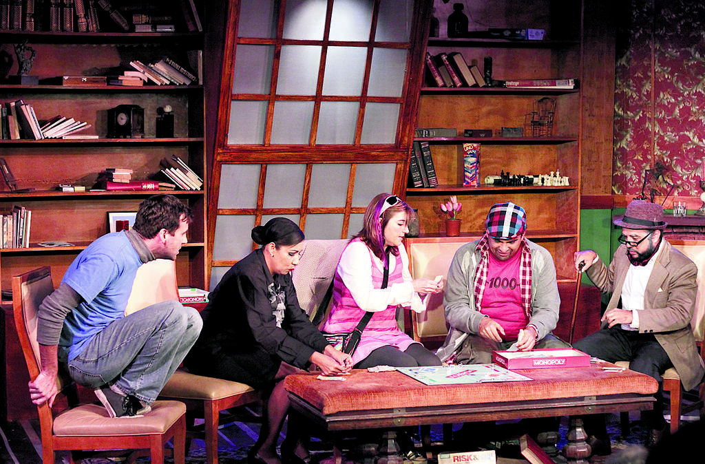 Comedia. Agustín Goncalves, Neysa Ferguson, Stella Lauri, Arturo Montenegro y Arturo Wong en Toc, Toc.(Abel Rodríguez.)