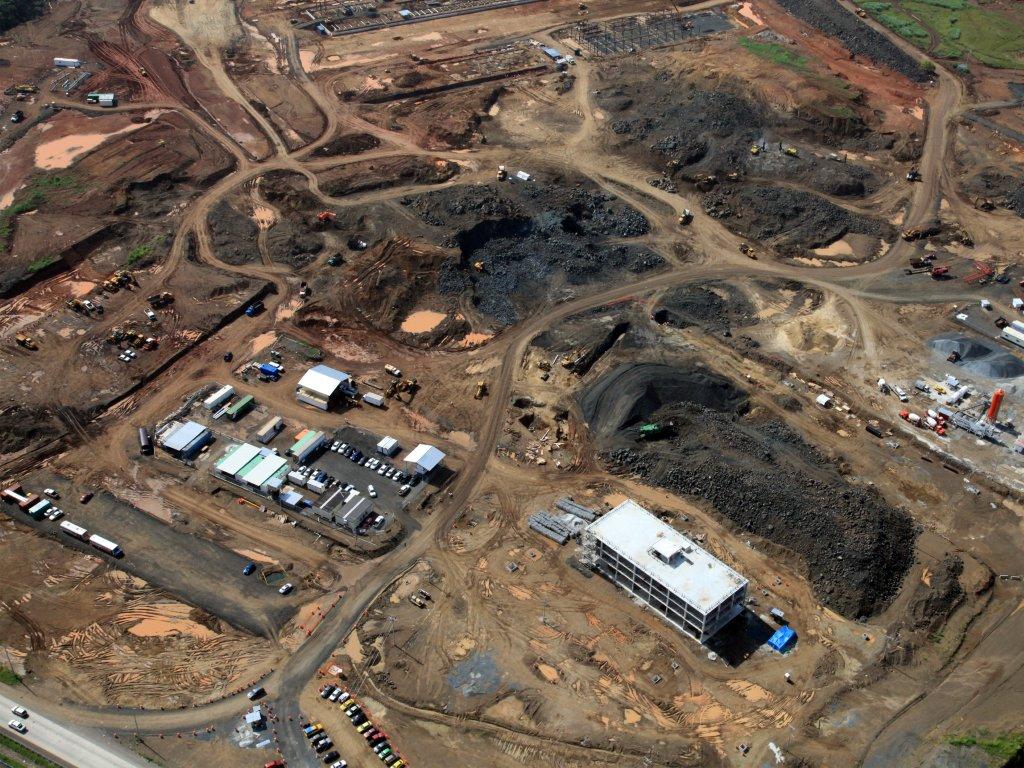 Construcción del nuevo mercado de abastos en ciudad de Panamá. Foto/Cortesía.<br>