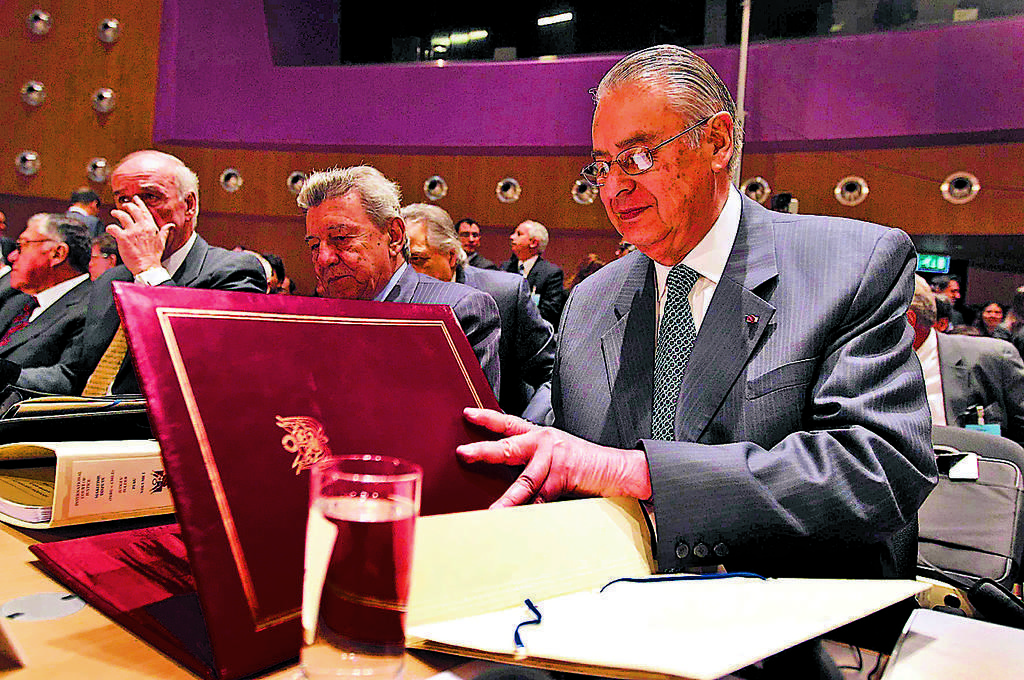 Audiencia. El representante peruano, Allan Wagner ()