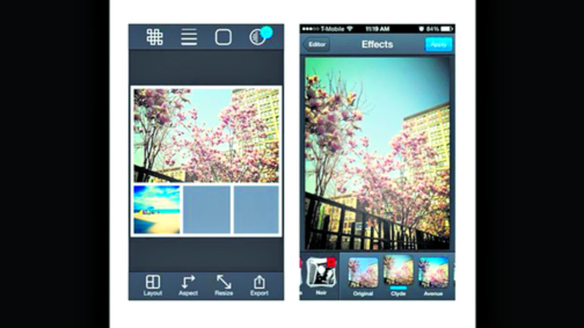 Cuenta con 232 diseños para collages de fotos, así como filtros originales y herramientas de edición, sin embargo solo está disponible para el sistema operativo de Apple. (gratis).