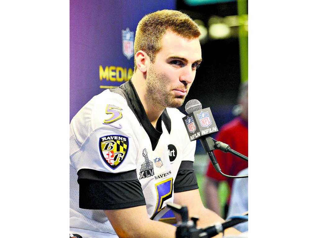 Joe Flacco comparece ante la prensa.(EFE)