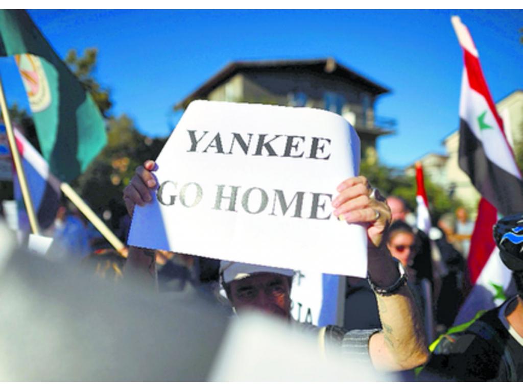 En Bulgaria se manifiestan contra la posible guerra contra Siria.(EFE )