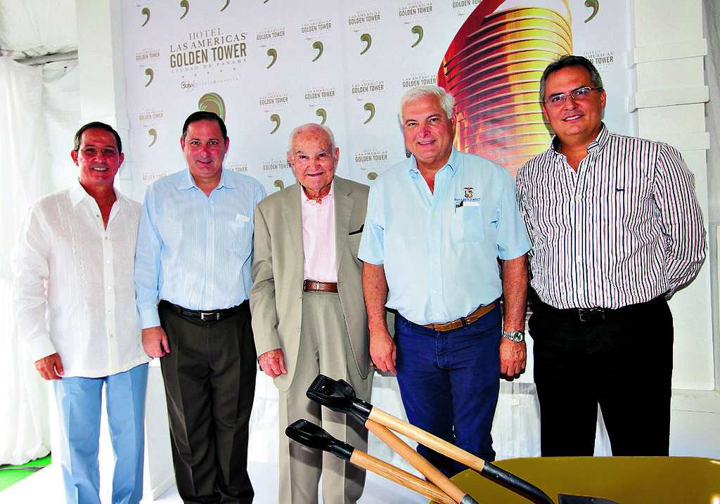 Fernando Araujo, Salo Shamah, Alberto Araujo, Ricardo Martinelli y Andrés Felipe Ordoñez.(Abel Rodríguez)