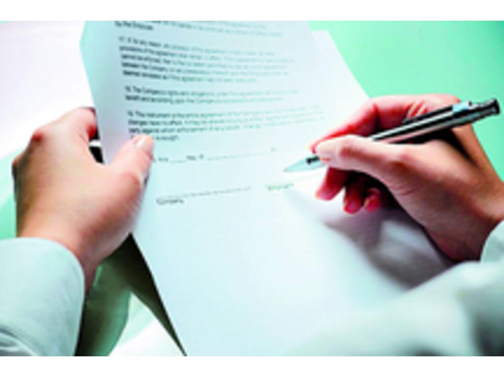 Firma de contrato