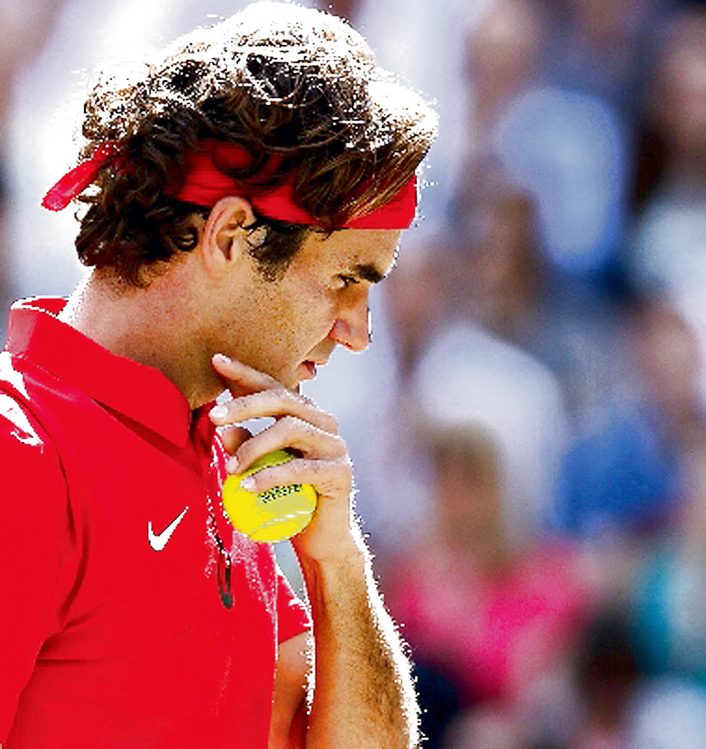 Triste. Federer, decepcionado.(AP)