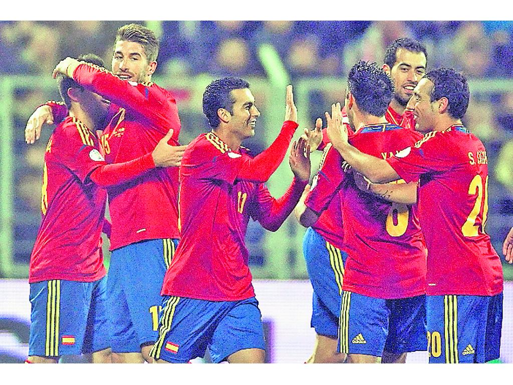 Fácil. España viene de aplastar 4-0 a Bielorrusia.(EFE)
