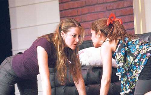<p>Escena. Silvia, con Yimara Pérez y Kassandra Tepper.</p>