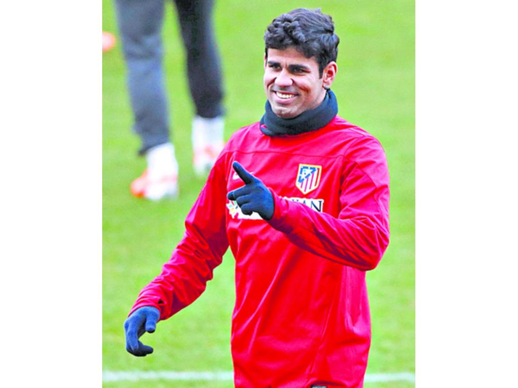 Diego Costa, del Atlético Madrid, la gran amenaza del Barcelona.(EFE)