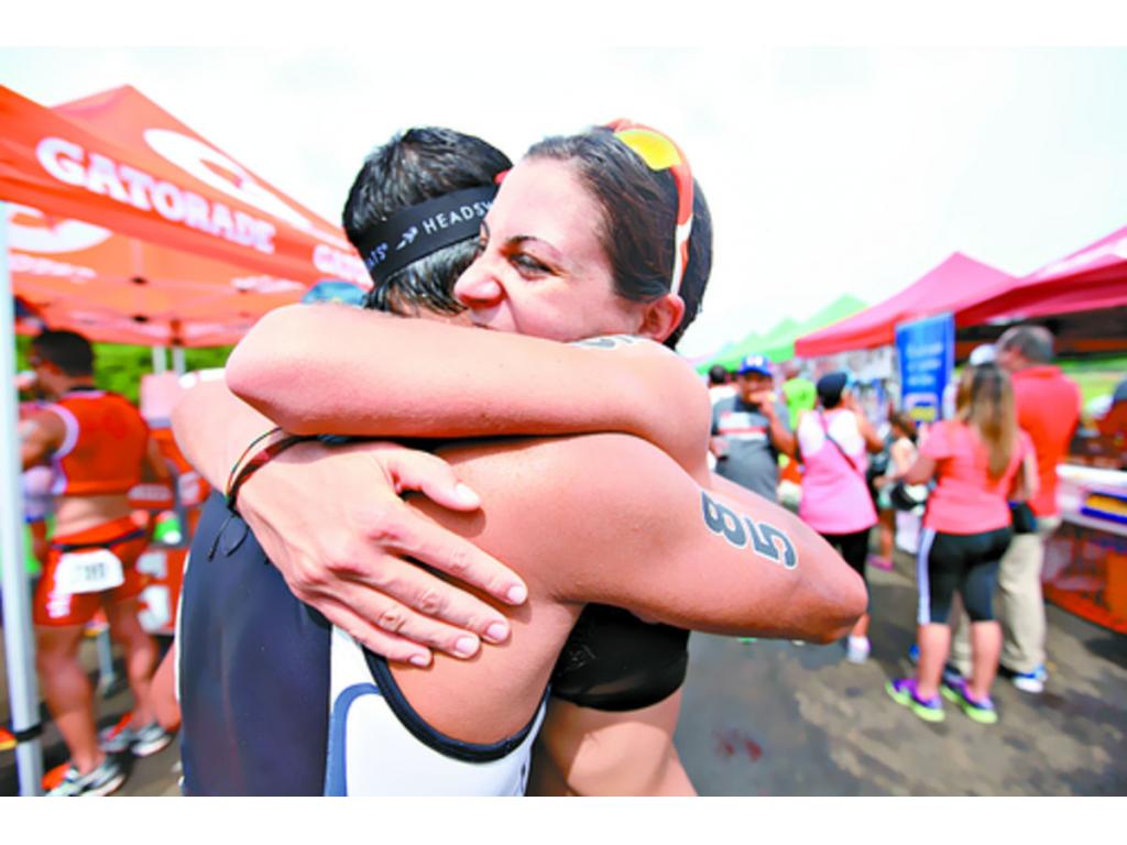 El triatlón de los 113k fue el momento oportuno para que los participantes compartieran sus triunfos junto a sus mejores seguidores, la familia.