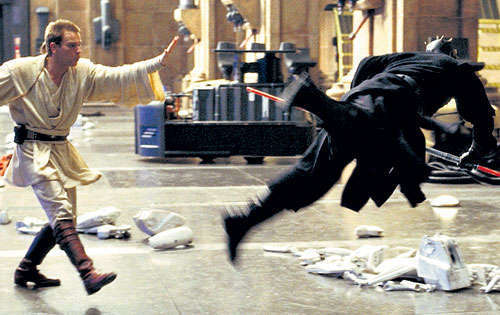 <p>Batallas. Fue muy difícil llevar a 3D las férreas batallas de la cinta. </p>