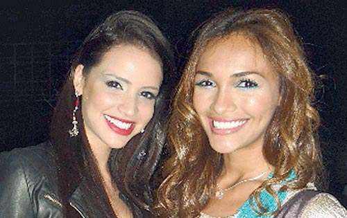 <p>Sheldry y Karina Pinilla </p>