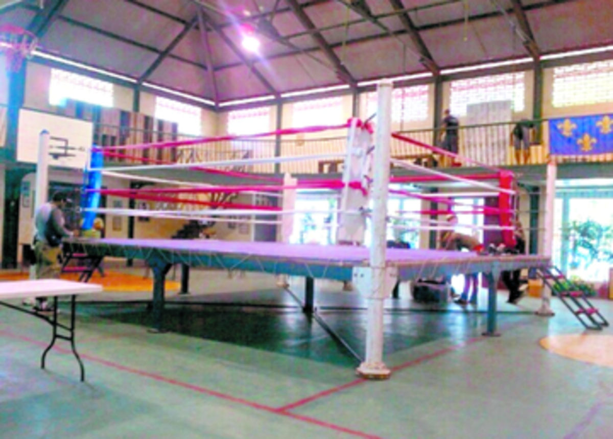 En el Instituto Nacional, en el gimnasio de las damas, un ring.(Julián Urbina)