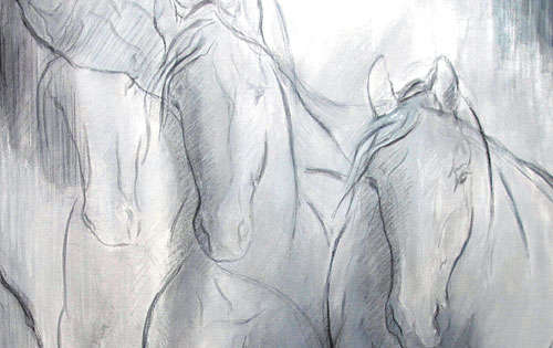 <p>Boceto. Rastros (carbón).</p>