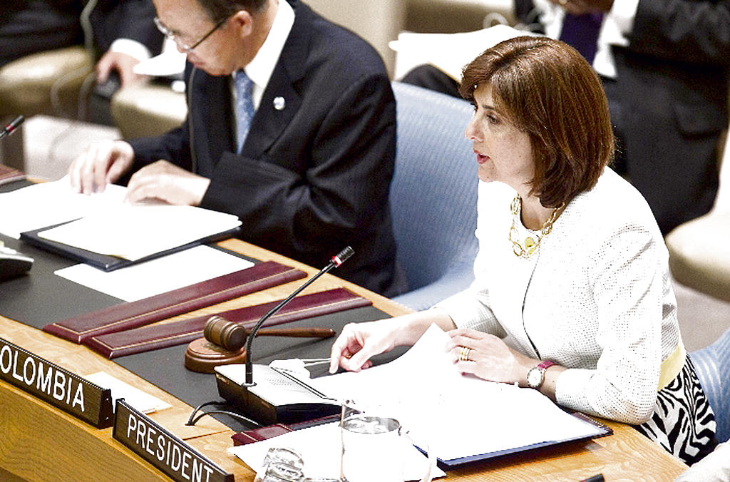 Informe. Ministra de Relaciones Exteriores, María Ángela Holguín, habla en la ONU sobre la crisis con la guerrilla.(EFE)